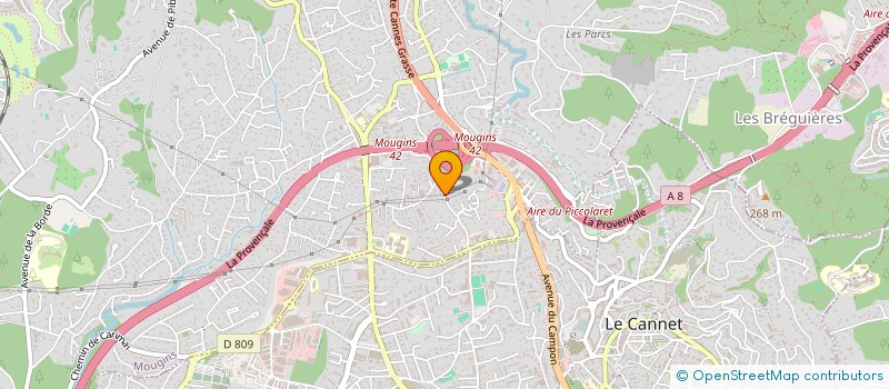 localisation de l'entreprise MADAME PRISCILLIA RODRIGUEZ à MOUGINS