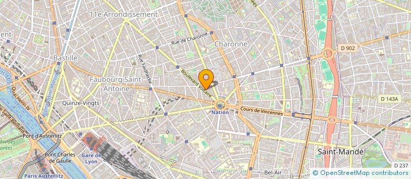 localisation de l'entreprise MADAME PRUNE BOUDGOURD  PARIS