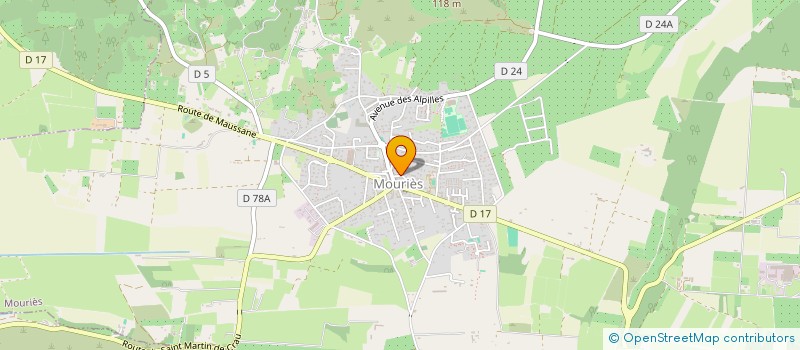 localisation de l'entreprise MADAME PRUNE HELENE FAUX  MOURIES