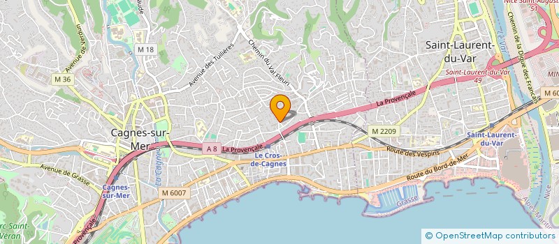 localisation de l'entreprise MADAME PURNIMA LOLL à CAGNES-SUR-MER