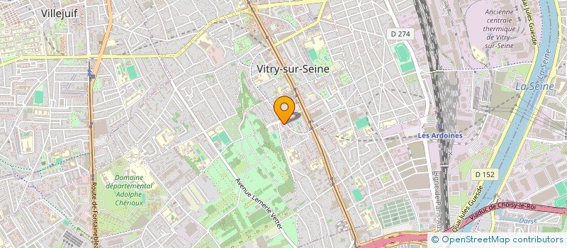 localisation de l'entreprise MADAME QINGXIA ZHANG  VITRY-SUR-SEINE