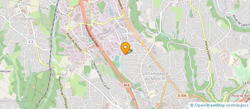 localisation de l'entreprise MADAME QUITTERIE LEGRIX DE LA SALLE  CHAMPAGNE-AU-MONT-D'OR