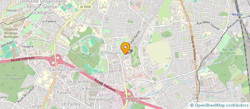 localisation de l'entreprise MADAME RABAB LAROUSSI MOKADEM  TALENCE