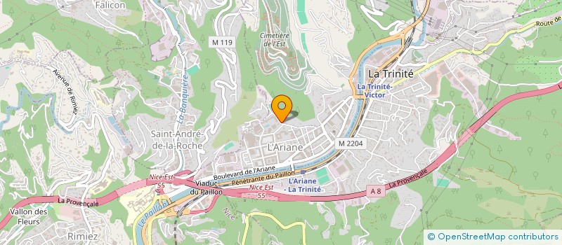 localisation de l'entreprise MADAME RABEA MESSGO à NICE