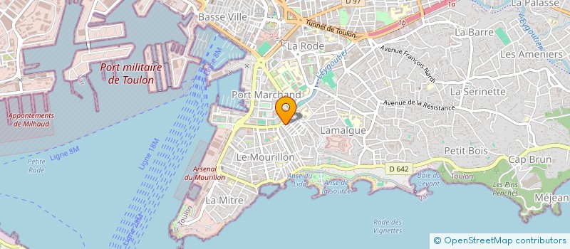 localisation de l'entreprise MADAME RACHEL ARFI  TOULON