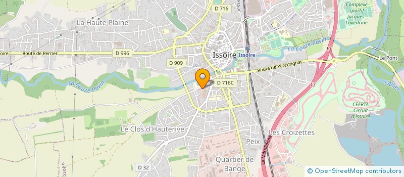 localisation de l'entreprise MADAME RACHEL BECQUET  ISSOIRE