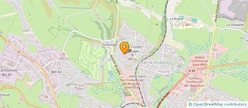 localisation de l'entreprise MADAME RACHEL CASSAGNES à ONET-LE-CHATEAU