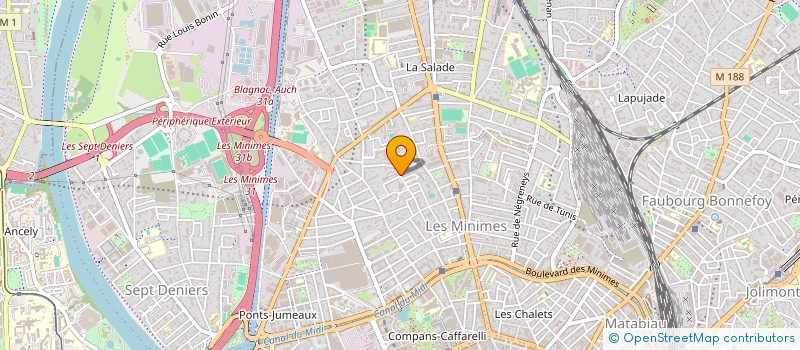 localisation de l'entreprise MADAME RACHEL DABRIOU  TOULOUSE
