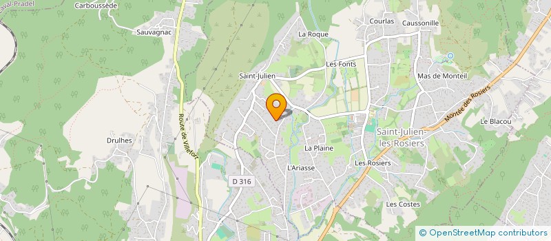 localisation de l'entreprise MADAME RACHEL DESLYS  SAINT-JULIEN-LES-ROSIERS