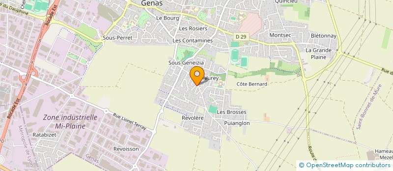 localisation de l'entreprise MADAME RACHEL GERIN à GENAS