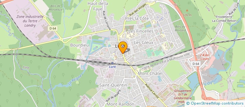 localisation de l'entreprise MADAME RACHEL GIROD à LURE