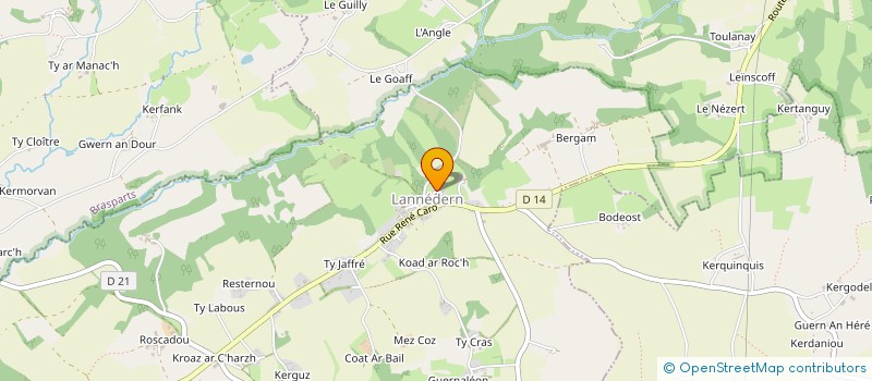 localisation de l'entreprise MADAME RACHEL GLOAGUEN  LANNEDERN