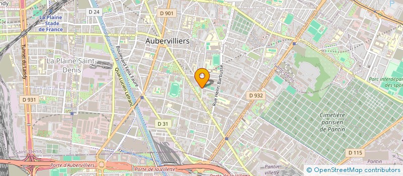 localisation de l'entreprise MADAME RACHEL KUPERMINC  AUBERVILLIERS