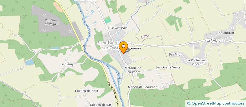 localisation de l'entreprise MADAME RACHEL LE CORVIC  SAINT-LAURENT-SUR-OUST