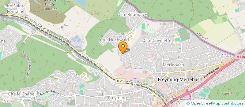 localisation de l'entreprise MADAME RACHEL MULLER  FREYMING-MERLEBACH