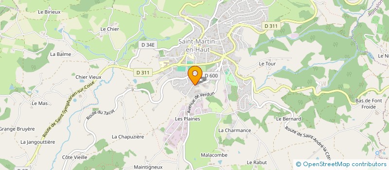 localisation de l'entreprise MADAME RACHEL PERO  SAINT-MARTIN-EN-HAUT