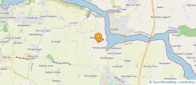 localisation de l'entreprise MADAME RACHEL PERREAU  LANNILIS