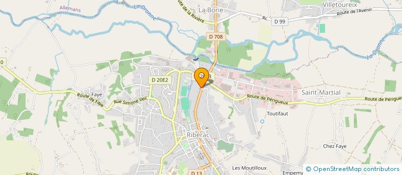 localisation de l'entreprise MADAME RACHEL SERRANO  RIBERAC