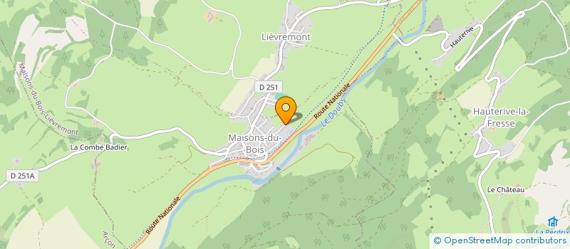 localisation de l'entreprise MADAME RACHEL TISSOT  MAISONS-DU-BOIS-LIEVREMONT