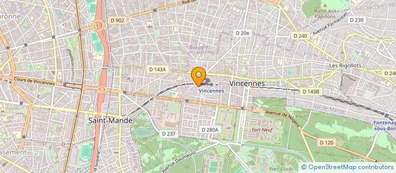 localisation de l'entreprise MADAME RACHEL VAN DER HULST à VINCENNES
