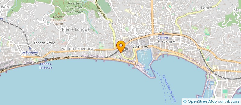 localisation de l'entreprise MADAME RACHELE MONTJOUVENT à CANNES