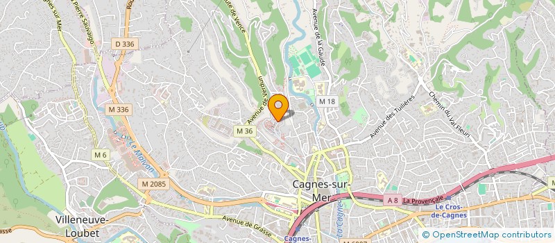 localisation de l'entreprise MADAME RACHELE RIVIERE à CAGNES-SUR-MER