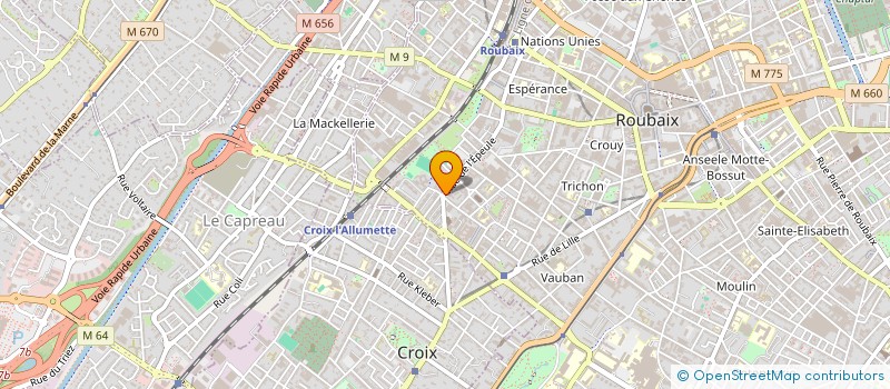 localisation de l'entreprise MADAME RACHELLE DULOT à ROUBAIX