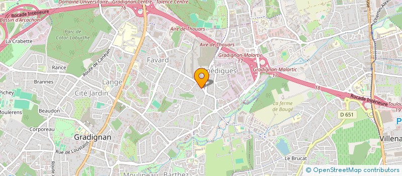 localisation de l'entreprise MADAME RACHELLE DUMARTIN  GRADIGNAN