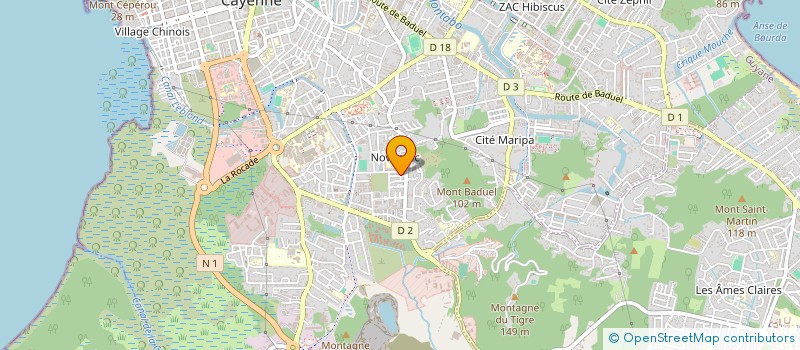 localisation de l'entreprise MADAME RACHELLE JUVENCIO  CAYENNE