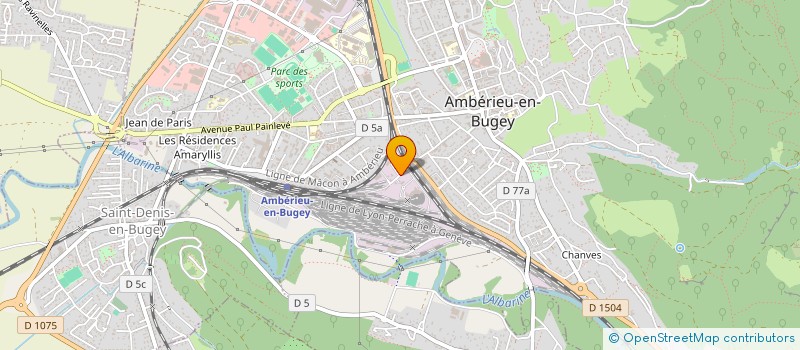 localisation de l'entreprise MADAME RACHELLE RIBEAUCOURT  AMBERIEU-EN-BUGEY