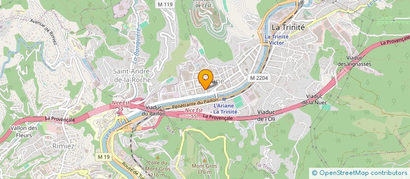 localisation de l'entreprise MADAME RACHIDA ALI  NICE