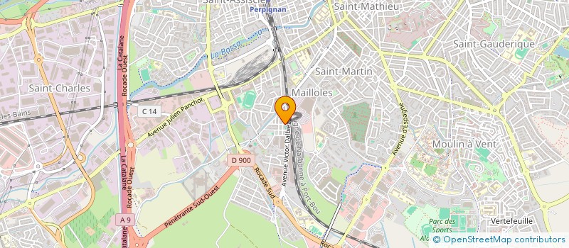 localisation de l'entreprise MADAME RACHIDA BENDAOUADJI  PERPIGNAN