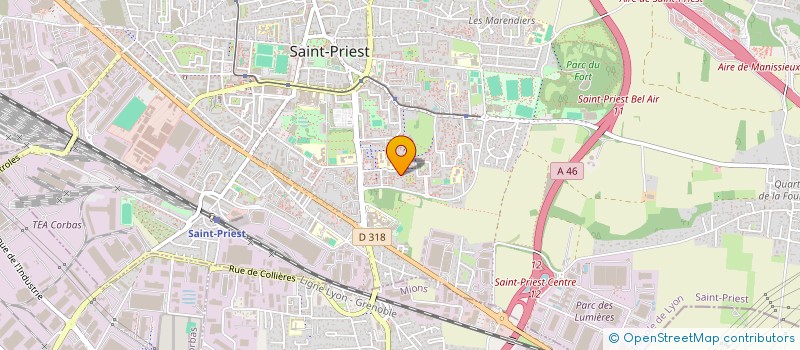 localisation de l'entreprise MADAME RACHIDA CHELALI  SAINT-PRIEST