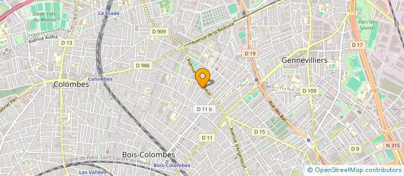 localisation de l'entreprise MADAME RACHIDA MAGHRANI à BOIS-COLOMBES