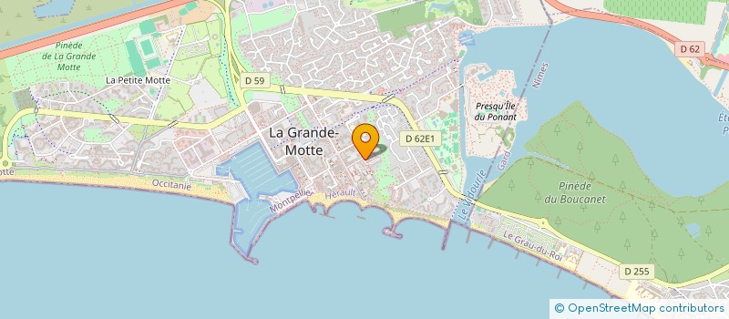 localisation de l'entreprise MADAME RACHIDA TCHAH à LA GRANDE-MOTTE