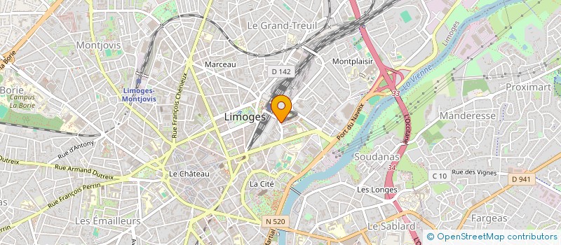 localisation de l'entreprise MADAME RACHIDA TLEMSANI  LIMOGES