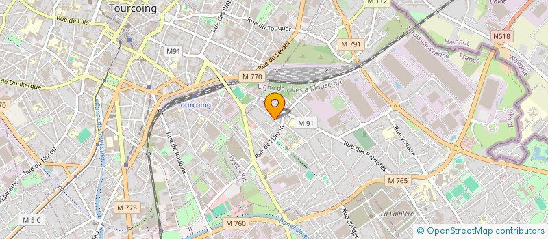 localisation de l'entreprise MADAME RADHIA CHERGUI  ROUBAIX