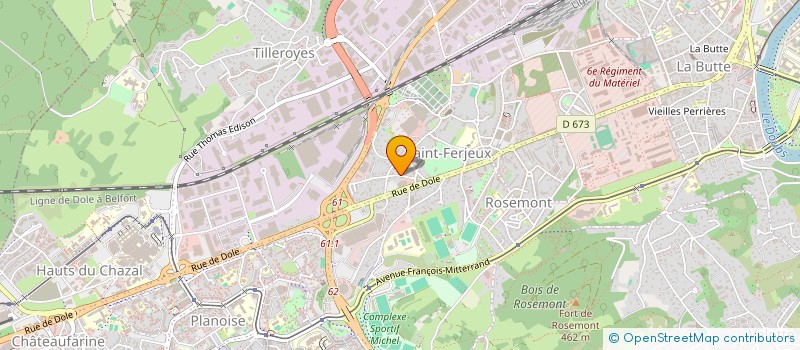 localisation de l'entreprise MADAME RADHIA KIROUANE à BESANCON