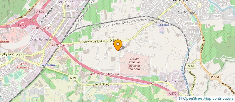 localisation de l'entreprise MADAME RADIA TAOHID à LA CRAU