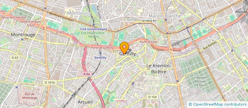 localisation de l'entreprise MADAME RADICA MILOVANOVIC à GENTILLY