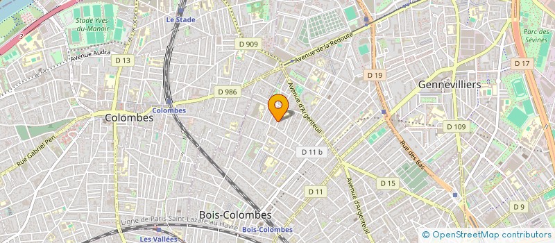localisation de l'entreprise MADAME RADJA LARIBI à BOIS-COLOMBES