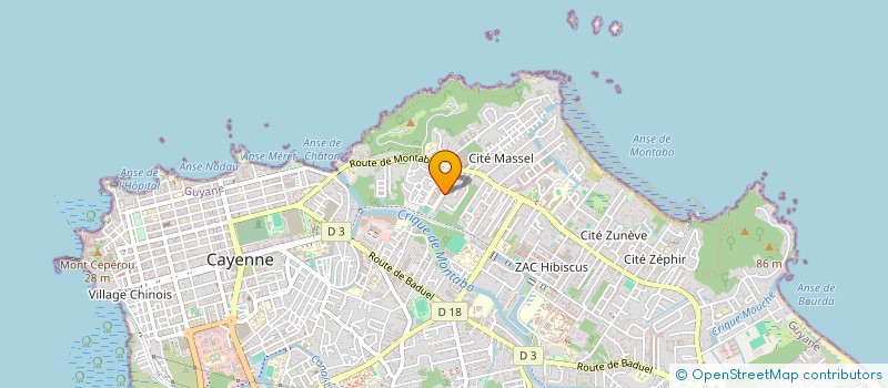 localisation de l'entreprise MADAME RAFAELA DA SILVA FERREIRA  CAYENNE