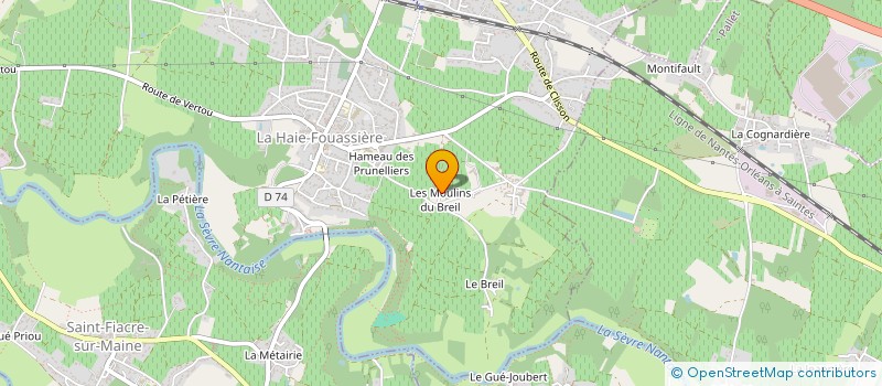 localisation de l'entreprise MADAME RAFFEGEAU GUERIN à LA HAIE-FOUASSIERE
