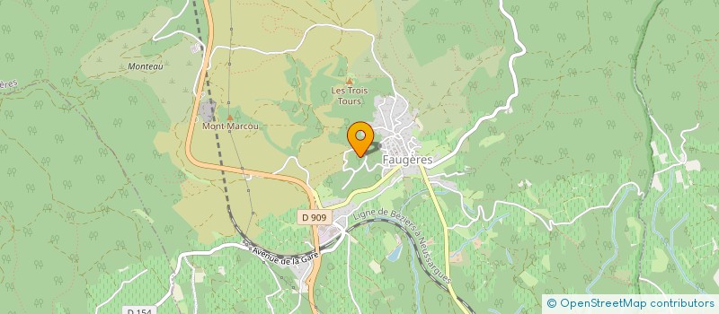 localisation de l'entreprise MADAME RAHNIA BENKHETACHE  FAUGERES