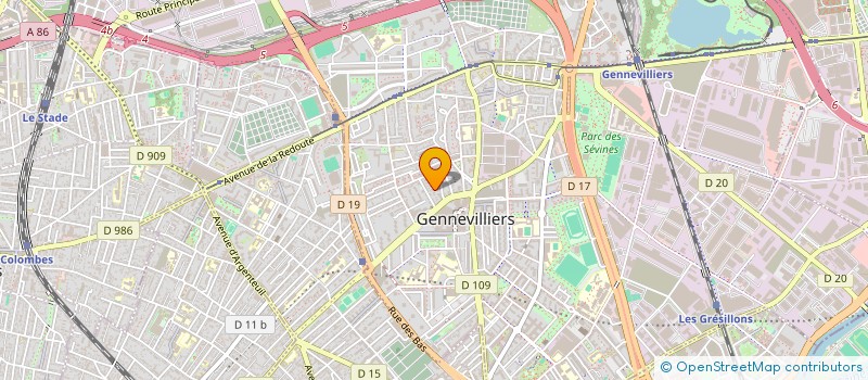 localisation de l'entreprise MADAME RAJA BAHROUNE  GENNEVILLIERS