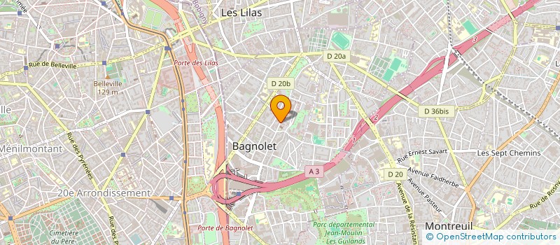localisation de l'entreprise MADAME RAJA TRABELSI à BAGNOLET