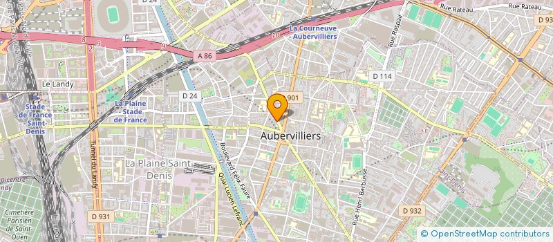 localisation de l'entreprise MADAME RAMA THIAW  AUBERVILLIERS