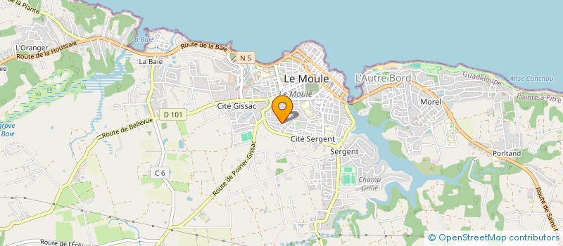 localisation de l'entreprise MADAME RAMMOU POPSING à LE MOULE