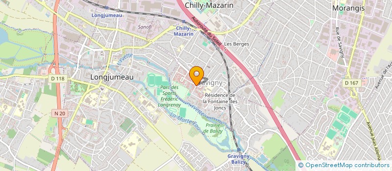 localisation de l'entreprise MADAME RANA JAHOUACH  CHILLY-MAZARIN