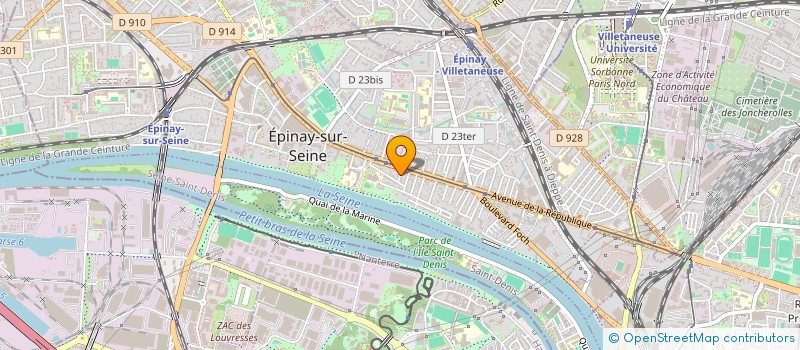 localisation de l'entreprise MADAME RAOUDHA TOUMI  EPINAY-SUR-SEINE